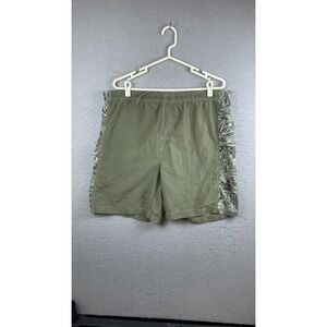 Caribbean Joe Swim Trunks Shorts Mens Medium‎ Green Tropical Floral Board Print